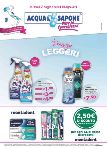 Volantino Acqua e Sapone dal 23 maggio al 11 giugno 2024
