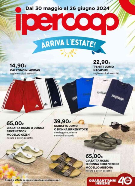 Volantino Ipercoop Estate dal 30 maggio al 26 giugno 2024