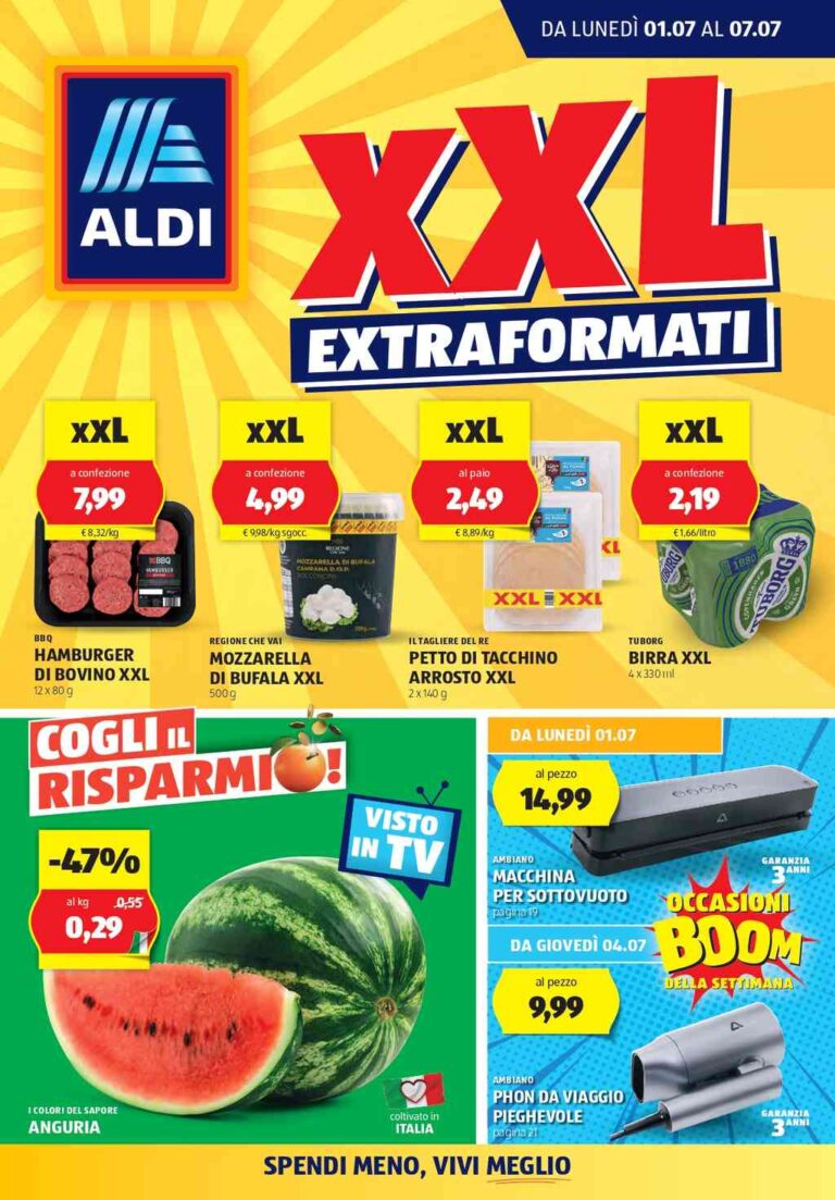 Volantino Aldi dal 1 al 7 Luglio 2024