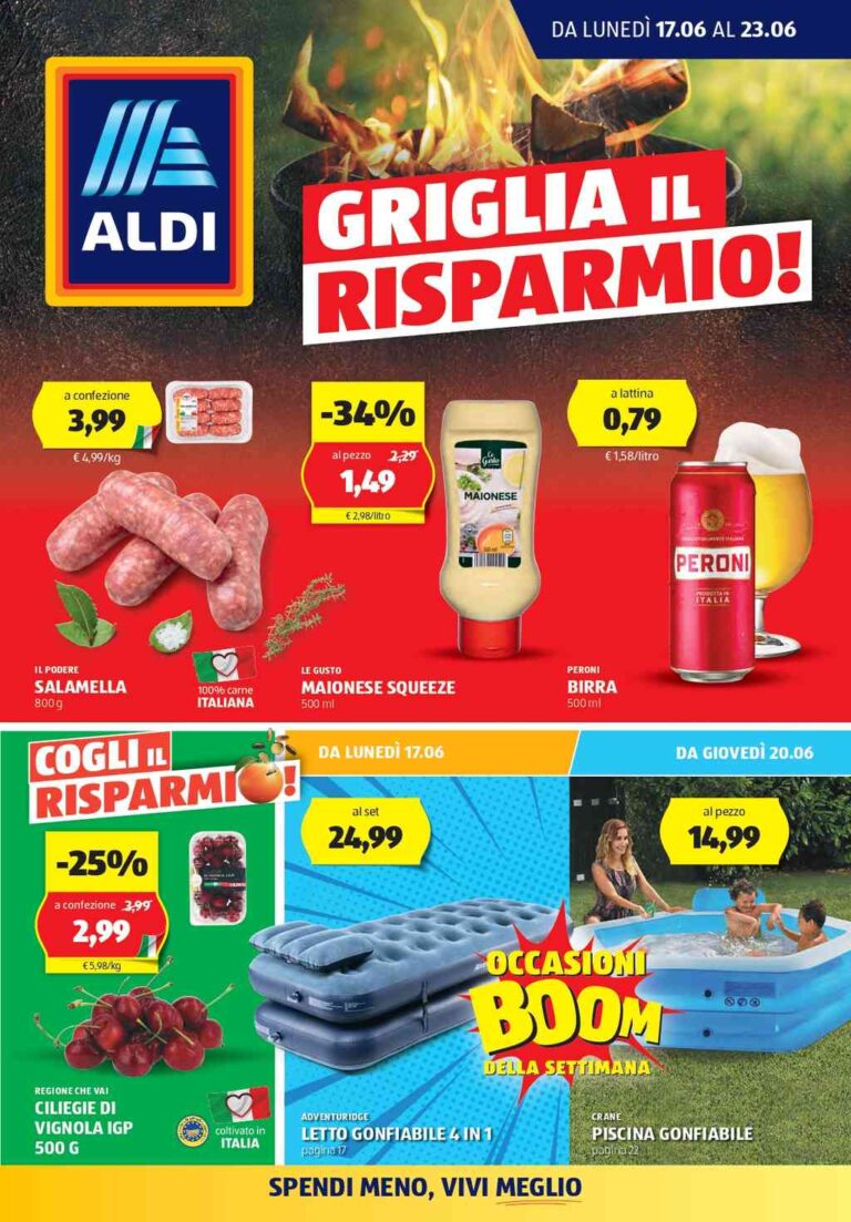 Volantino Aldi dal 17 giugno 2024