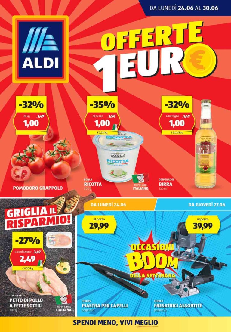 Volantino Aldi dal 24 al 30 giugno 2024