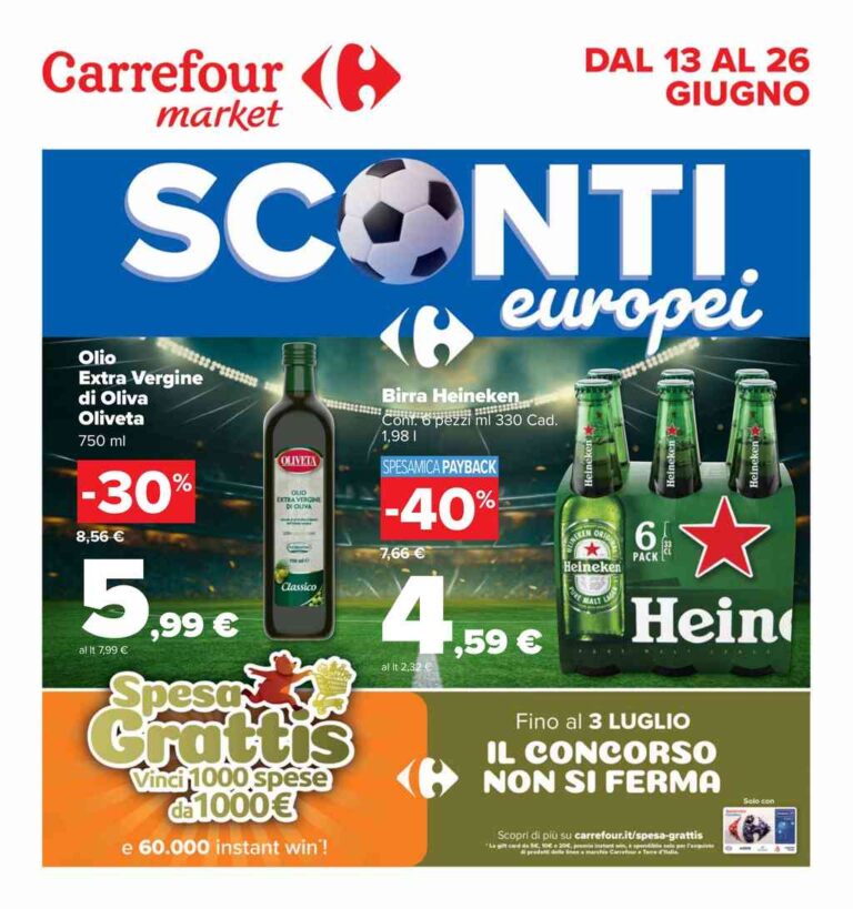 Volantino Carrefour Market dal 13 al 26 giugno 2024