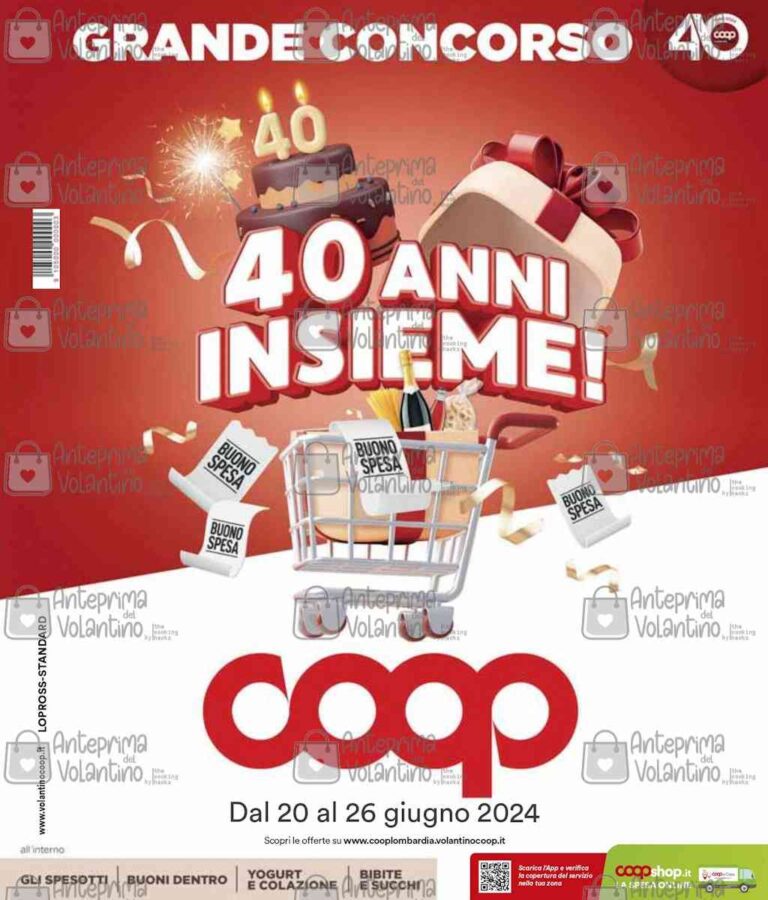 Volantino Coop dal 20 al 26 giugno 2024