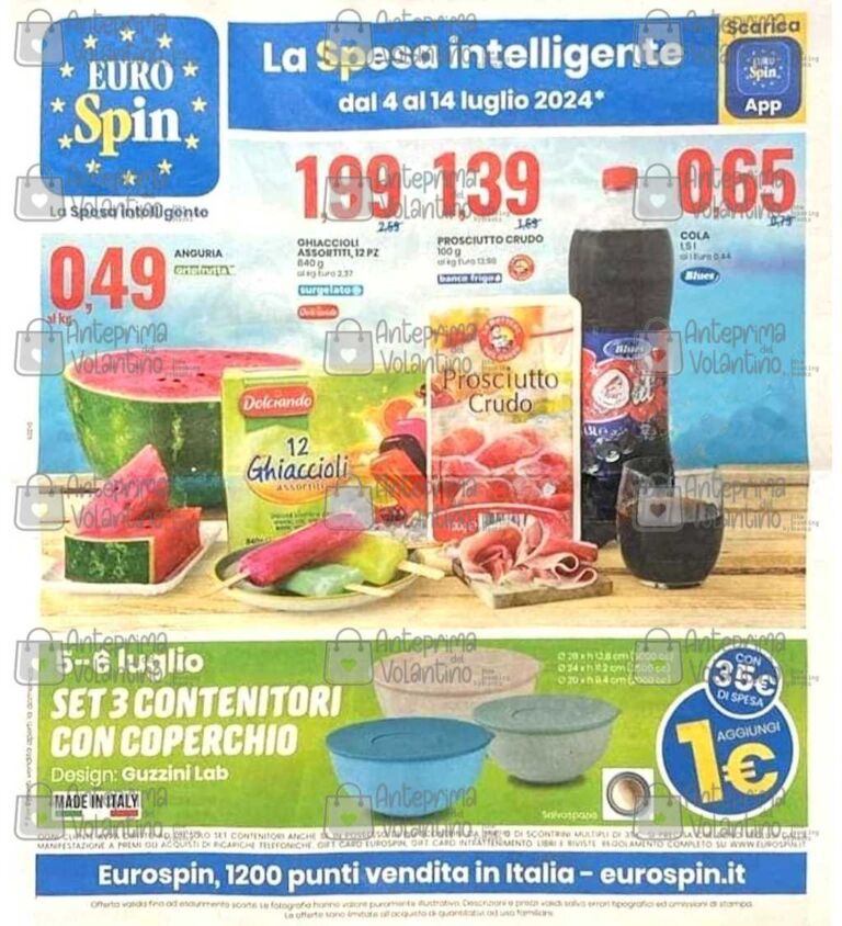 Volantino Eurospin dal 4 al 14 luglio 2024