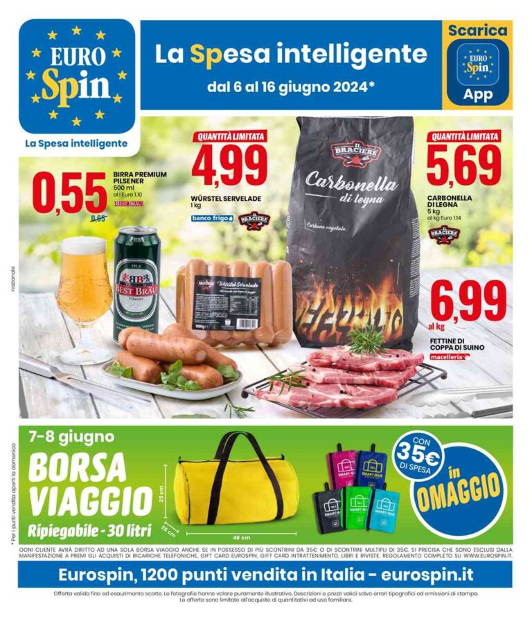 Volantino Eurospin dal 6 al 16 giugno 2024