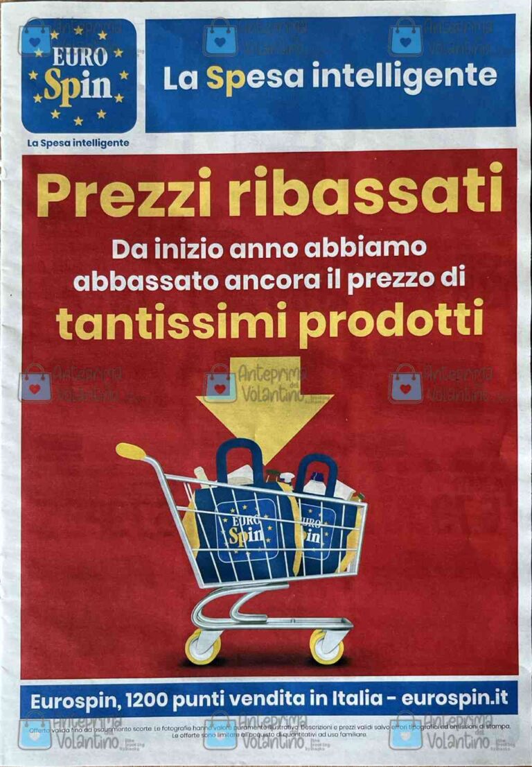 Volantino Eurospin Prezzi Ribassati