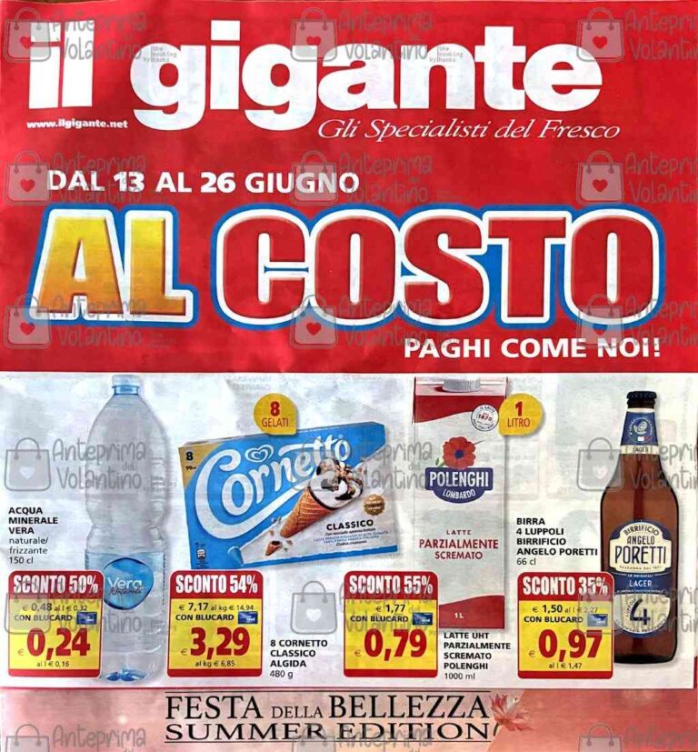 Volantino Il Gigante dal 13 al 26 giugno 2024