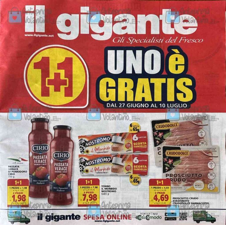 Volantino Il Gigante dal 27 giugno al 10 luglio 2024