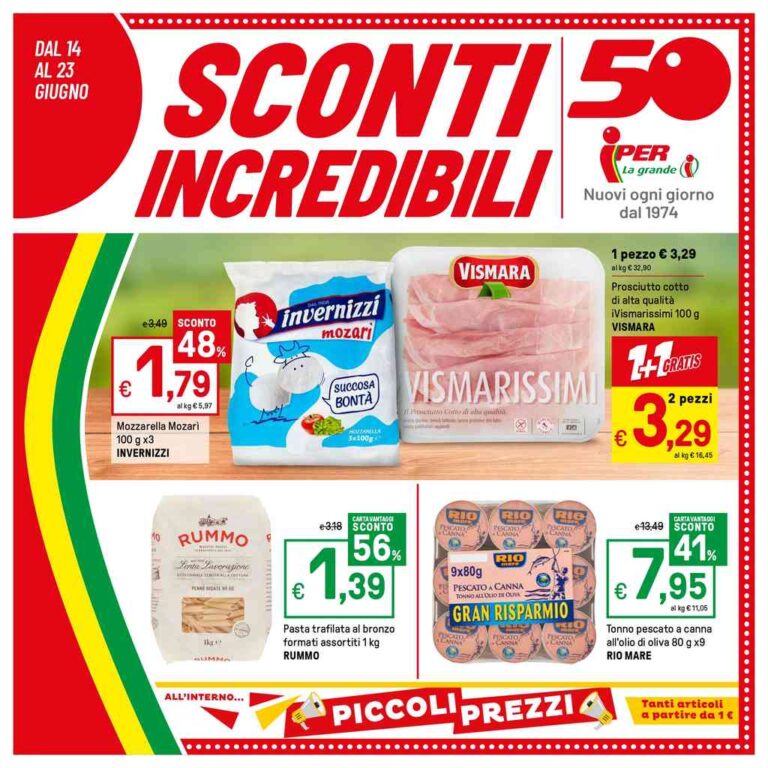 Volantino Iper dal 14 al 23 giugno 2024