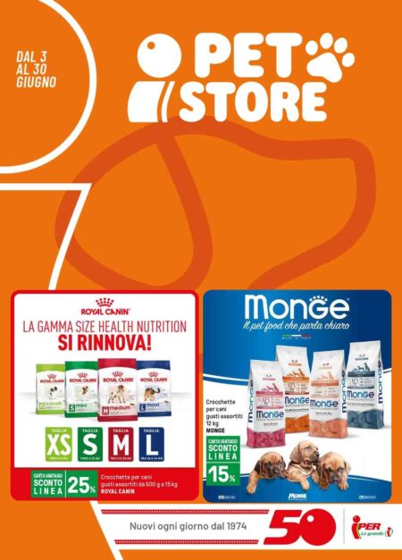 Volantino Iper Pet Store dal 3 al 30 giugno 2024