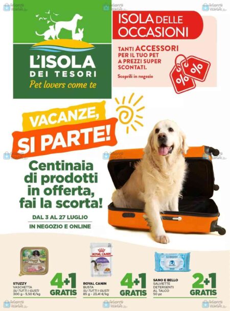Volantino L’Isola dei Tesori dal 3 al 27 luglio 2024