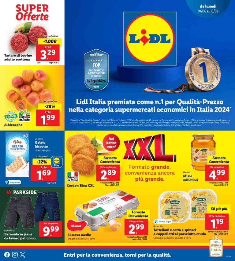 Volantino Lidl dal 10 al 16 giugno 2024
