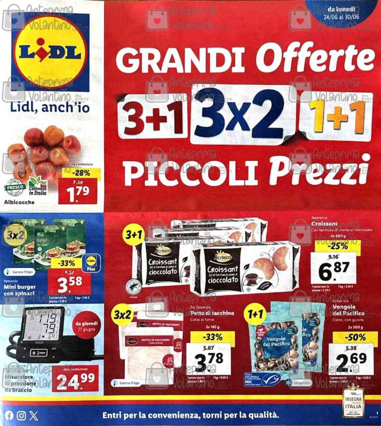 Volantino Lidl dal 24 al 30 giugno 2024