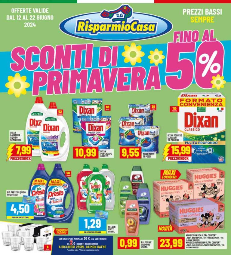 Volantino Risparmio Casa dal 12 al 22 giugno 2024