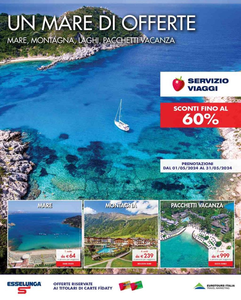 Esselunga Viaggi fino al 31 luglio 2024