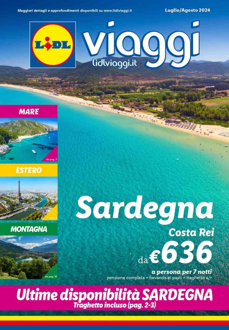 Lidl Viaggi Luglio e Agosto 2024