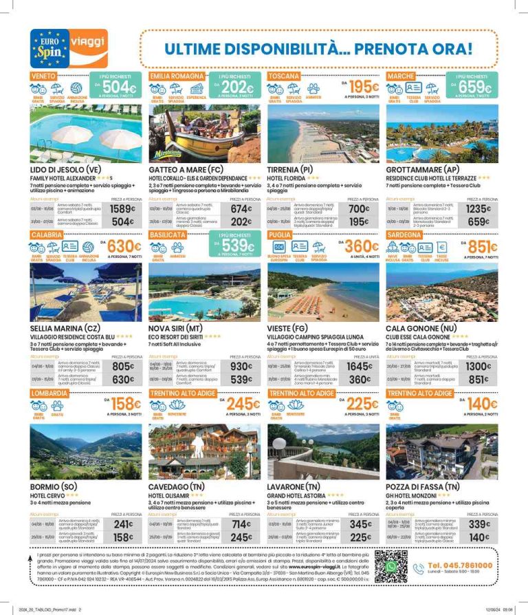 Eurospin Viaggi dal 4 al 14 luglio 2024