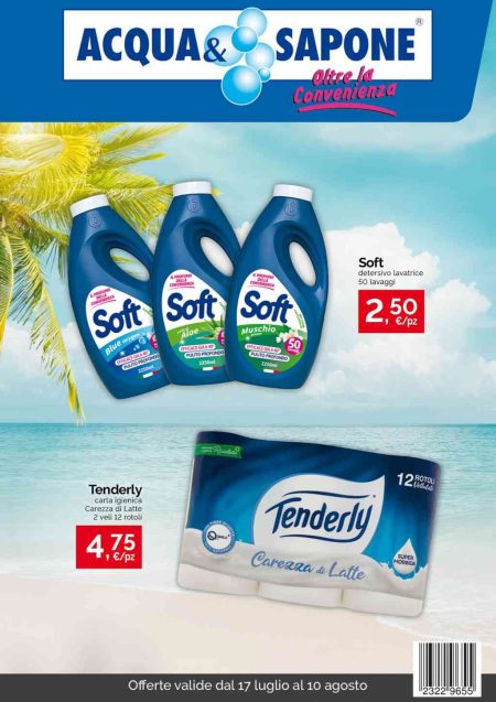 Volantino Acqua e Sapone Emilia Romagna, Friuli, Tentino e Veneto dal 17 luglio al 10 agosto 2024