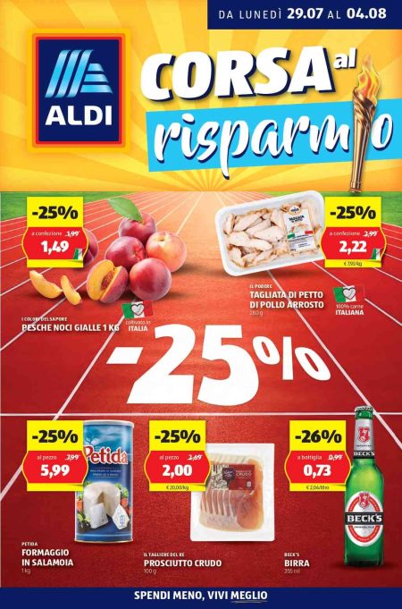 Volantino Aldi dal 29 luglio al 4 agosto 2024