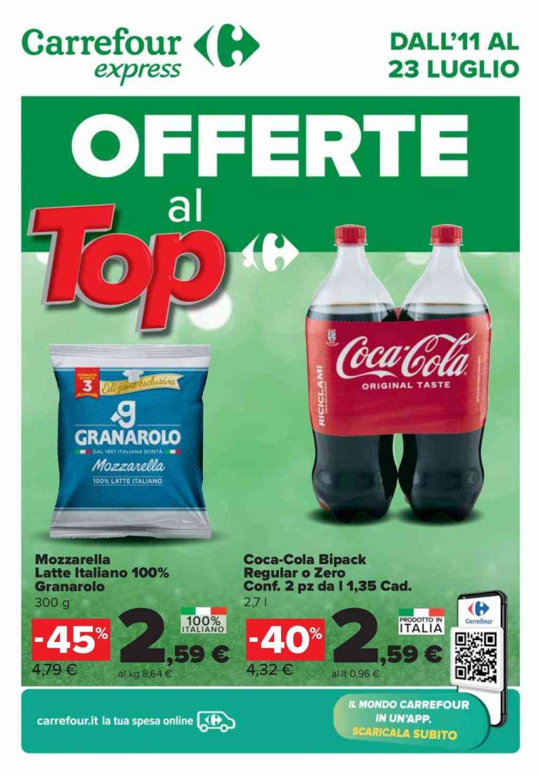 Volantino Carrefour Express dal 11 al 23 luglio 2024