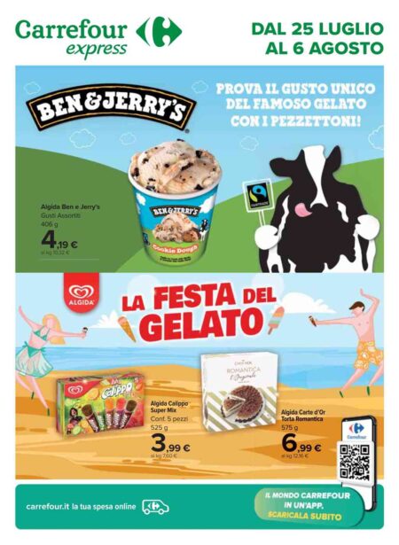 Volantino Carrefur Express Gelati dal 25 luglio al 6 agosto 2024