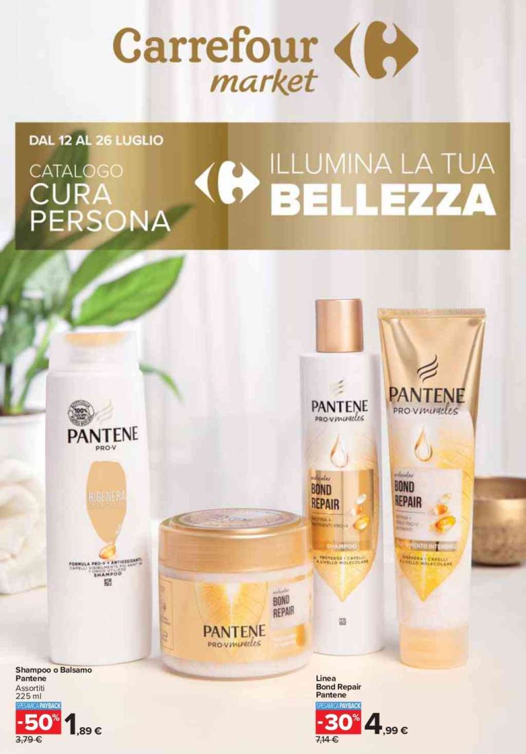 Volantino Carrefour Market Bellezza dal 12 al 26 luglio 2024