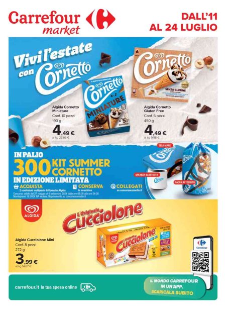 Volantino Carrefour Market Gelati dal 11 al 24 luglio 2024