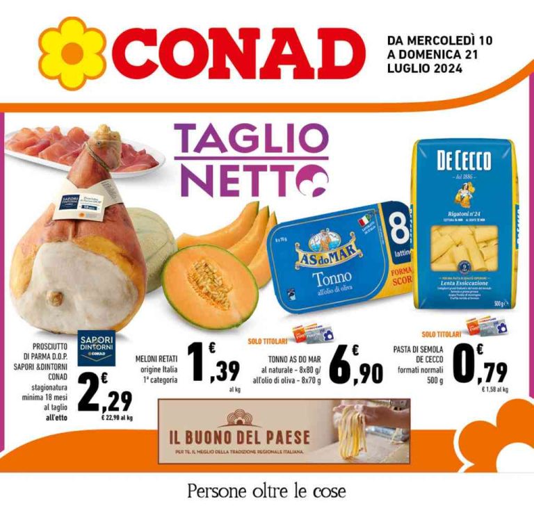 Volantino Conad Campania dal 10 al 21 luglio 2024