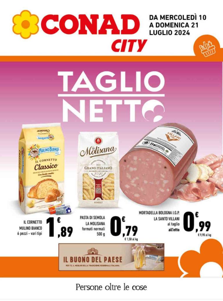 Volantino Conad City Campania dal 10 al 21 luglio 2024