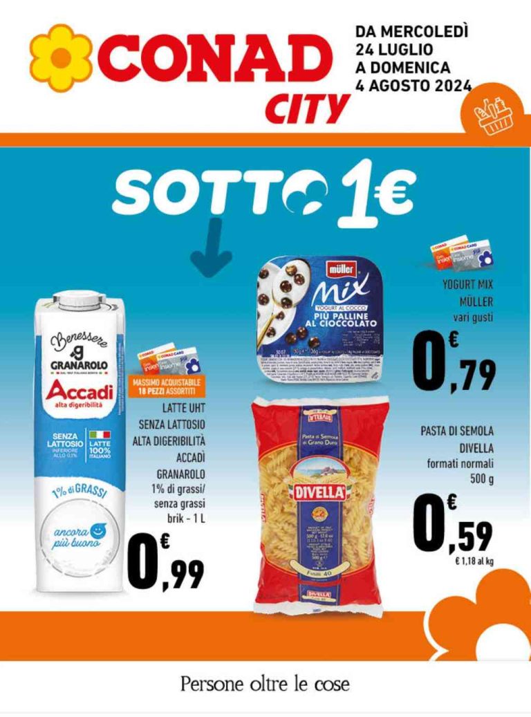 Volantino Conad City Campania dal 24 luglio al 4 agosto 2024
