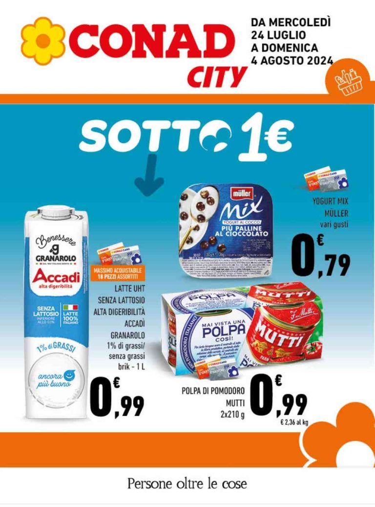 Volantino Conad City Lazio dal 24 luglio al 4 agosto 2024