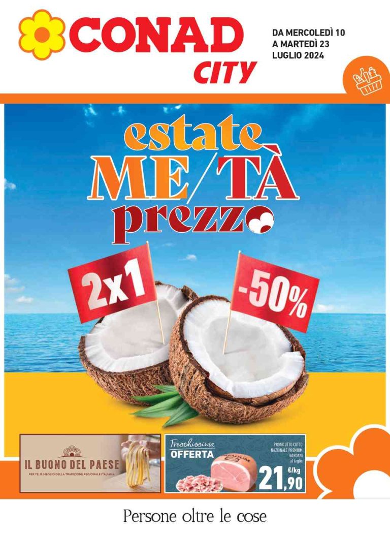 Volantino Conad City Lombardia dal 10 al 23 luglio 2024