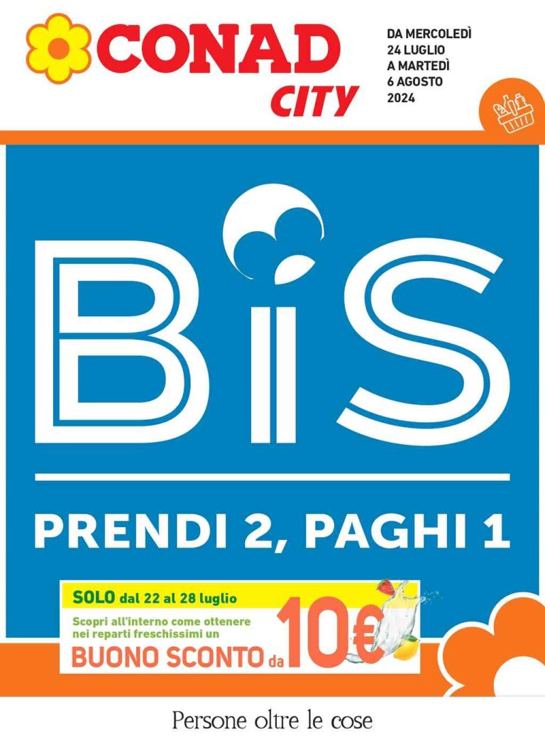 Volantino Conad City Lombardia dal 24 luglio al 6 agosto 2024