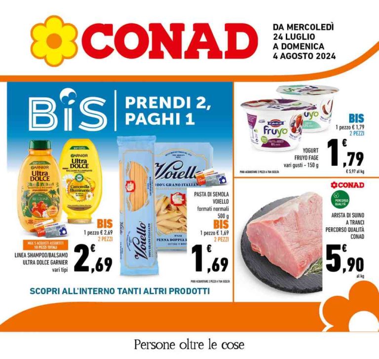 Volantino Conad Lazio dal 24 luglio al 4 agosto 2024