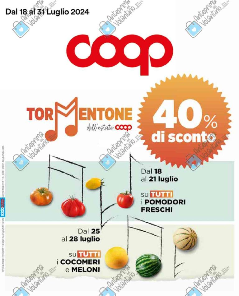Volantino Coop Alleanza 3.0 dal 18 al 31 luglio 2024