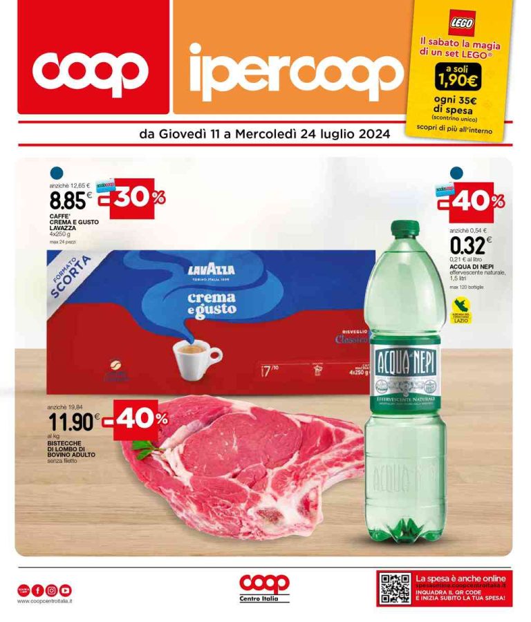 Volantino Coop Ipercoop Centro Italia dal 11 al 24 luglio 2024