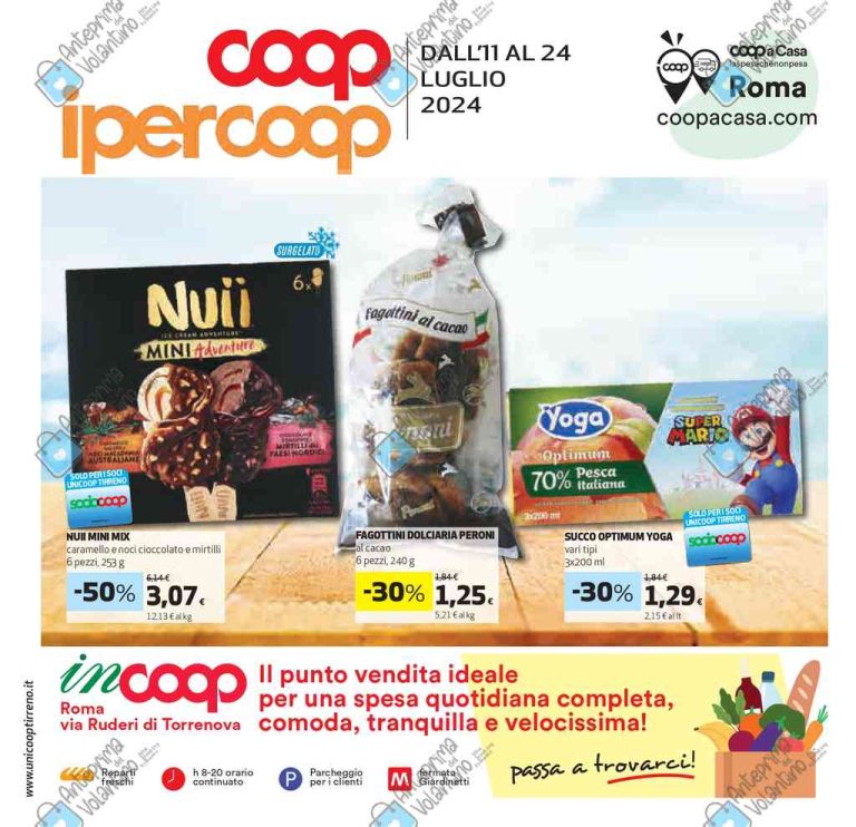 Volantino Coop Ipercoop Tirreno dal 11 al 24 luglio 2024