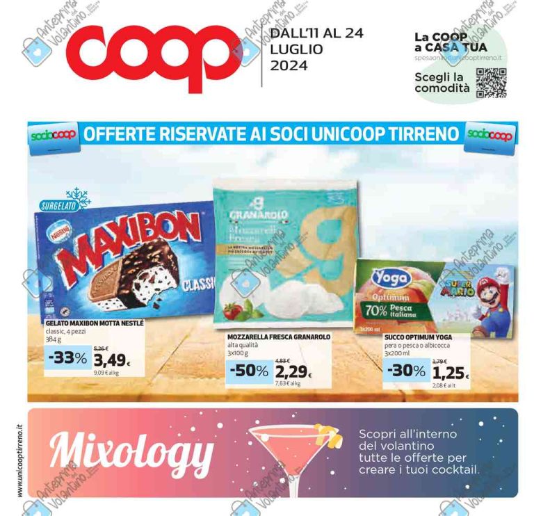 Volantino Coop Tirreno Toscana dal 11 al 24 luglio 2024