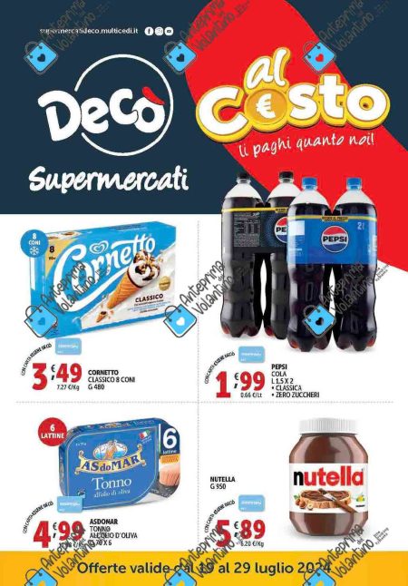 Volantino Decò Supermercati dal 19 al 29 luglio 2024