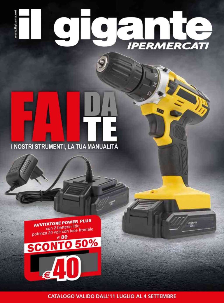 Volantino Il Gigante Fai da Te dal 11 luglio al 4 settembre 2024