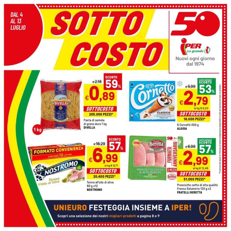 Volantino Iper al 4 al 13 luglio 2024