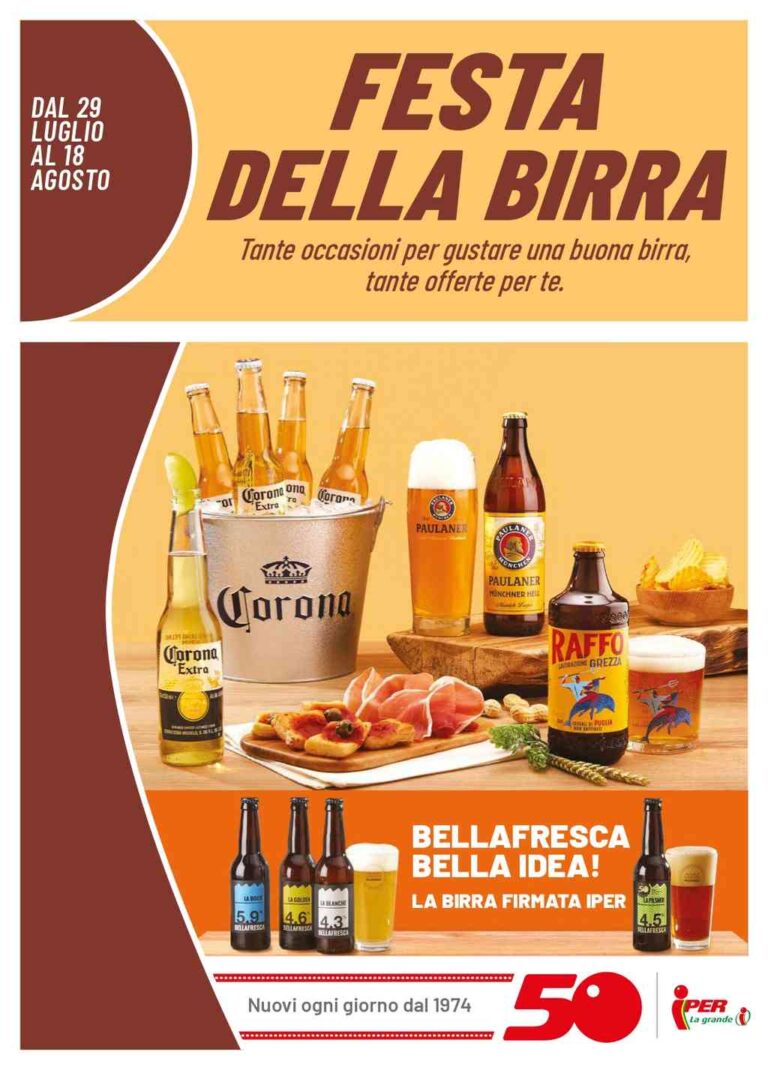 Volantino Iper Festa della Birra dal 29 luglio al 18 agosto 2024