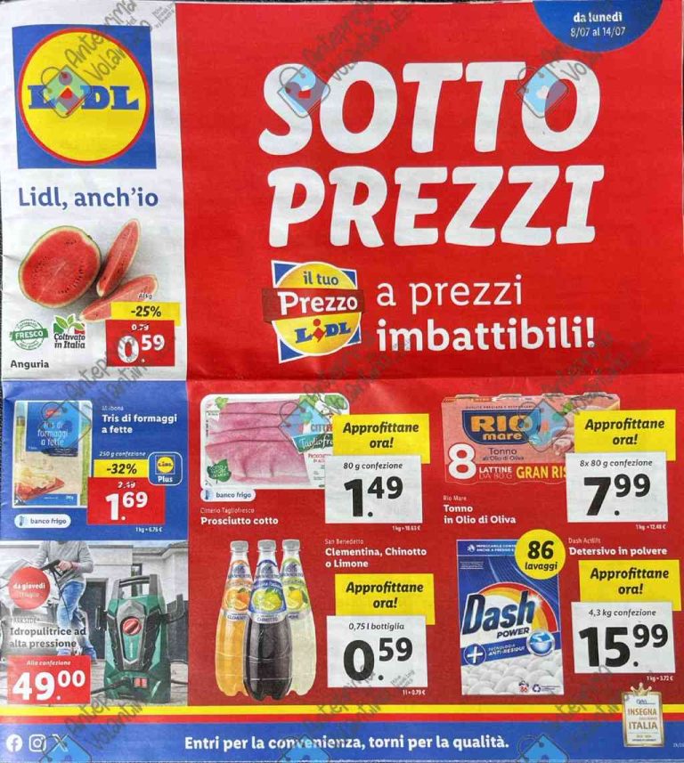Volantino Lidl dal 8 al 14 luglio 2024