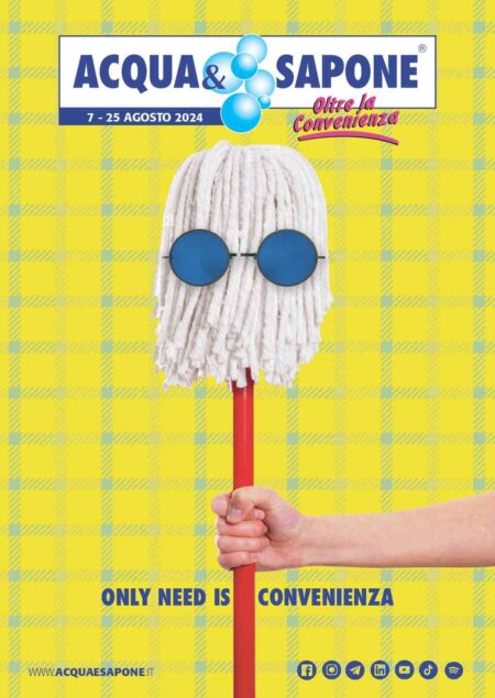 Volantino Acqua e Sapone Toscana e Umbria dal 7 al 25 agosto 2024