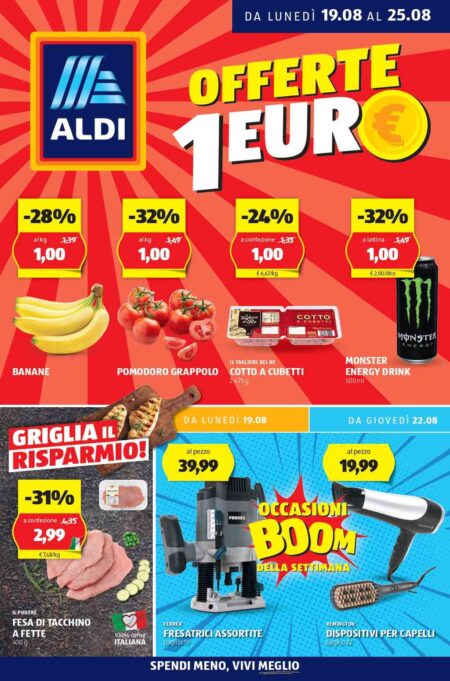 Volantino Aldi dal 19 al 25 agosto 2024