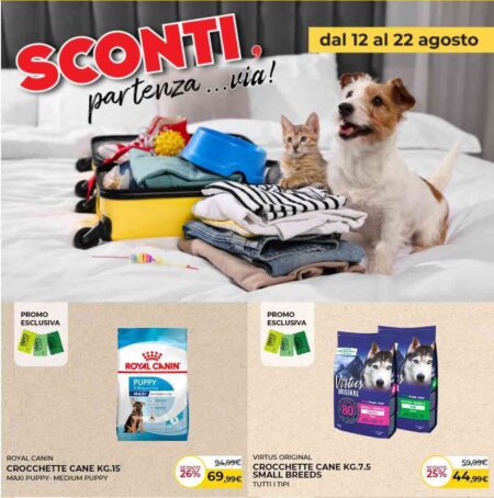 Volantino Arcaplanet dal 12 al 22 agosto 2024