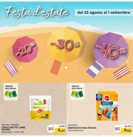 Volantino Arcaplanet dal 23 agosto al 1 settembre 2024