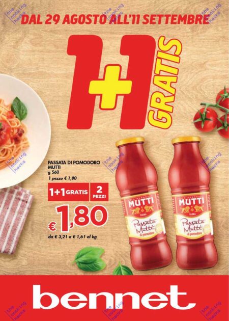 Volantino Bennet dal 29 agosto al 11 settembre 2024