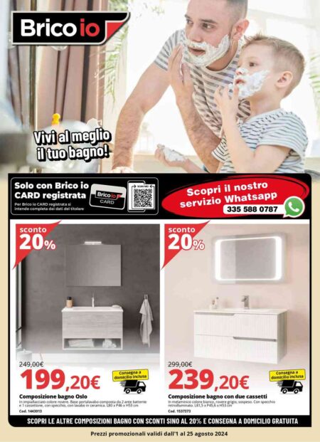 Volantino Brico Io Bagno dal 1 al 25 agosto 2024