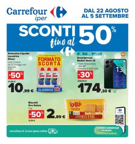 Volantino Carrefour Iper dal 22 agosto al 5 settembre 2024
